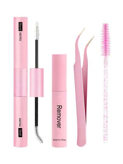 Waloshow Bond And Seal, Remover, 10ml Individual Lashes Glue And Seal, Eyelashes Applicator, 2 In1 Cluster Bond And Seal,Eyelashes Brush, Glue For Cluster Lashes, Tweezers, Bond For Clusters, Lashes Bond & Seal, Eyelashes Glue, Eyelash Extension Tool.