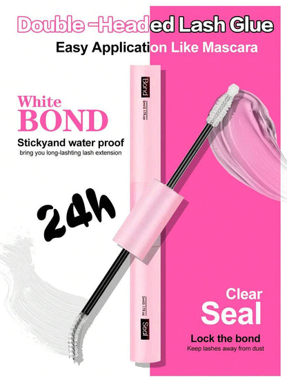 Waloshow Bond And Seal, Remover, 10ml Individual Lashes Glue And Seal, Eyelashes Applicator, 2 In1 Cluster Bond And Seal,Eyelashes Brush, Glue For Cluster Lashes, Tweezers, Bond For Clusters, Lashes Bond & Seal, Eyelashes Glue, Eyelash Extension Tool.