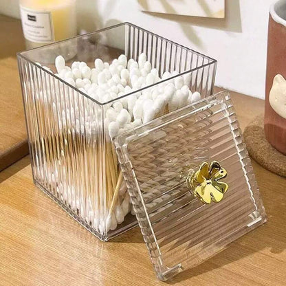 Stackable Acrylic Cosmetic Organizer with Lid
