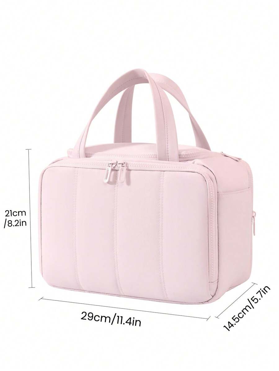Multi-Pocket Padded Travel Makeup Bag