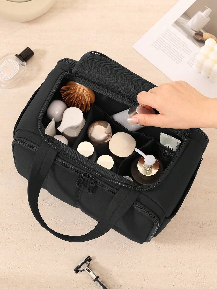 Multi-Pocket Padded Travel Makeup Bag