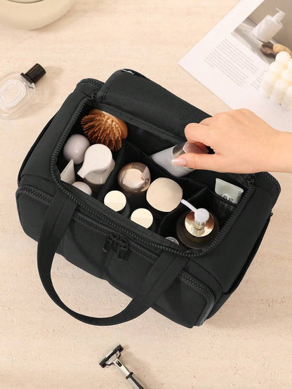 Multi-Pocket Padded Travel Makeup Bag