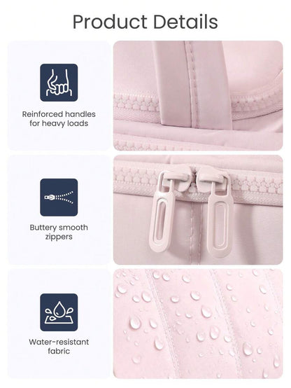 Multi-Pocket Padded Travel Makeup Bag