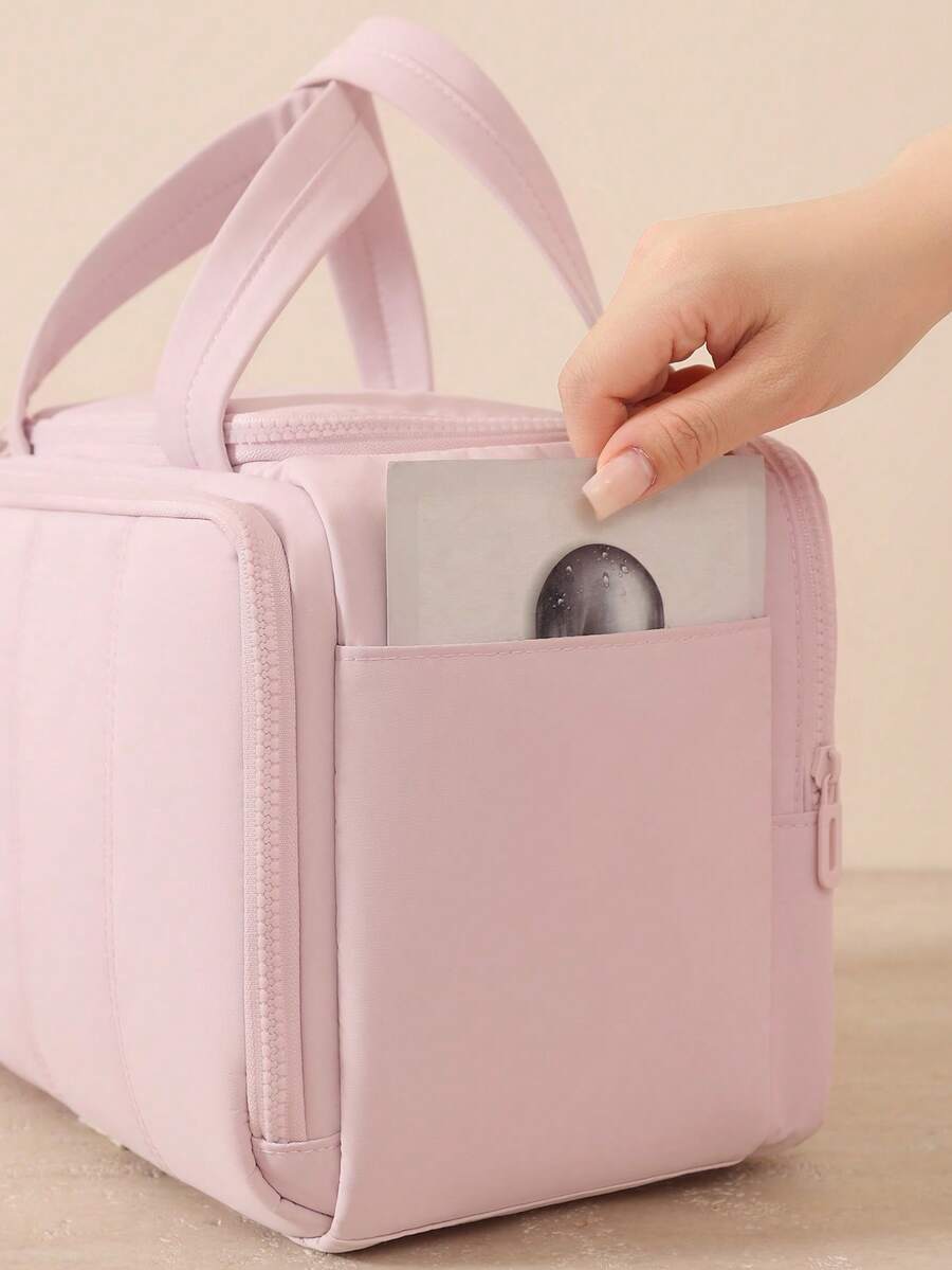 Multi-Pocket Padded Travel Makeup Bag