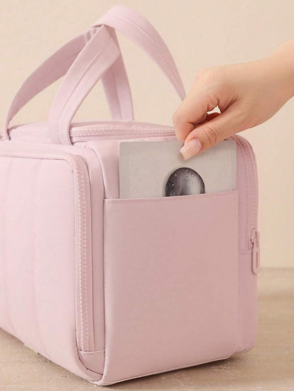 Multi-Pocket Padded Travel Makeup Bag