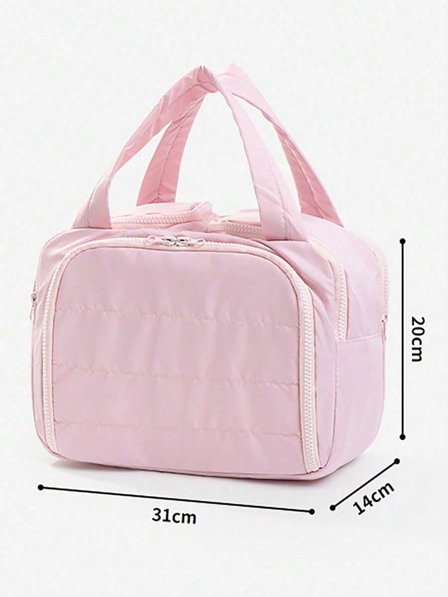 Dual-Opening Padded Travel Makeup Bag