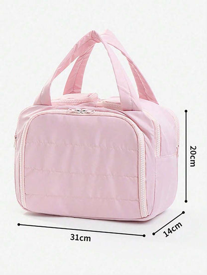Dual-Opening Padded Travel Makeup Bag