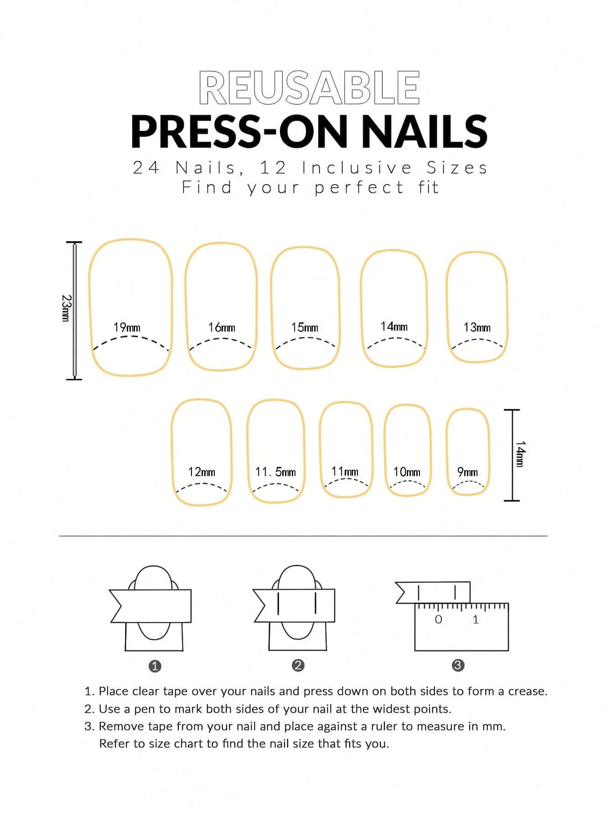 Cherry-Red Square Press-On Nail Set - 24 Pieces