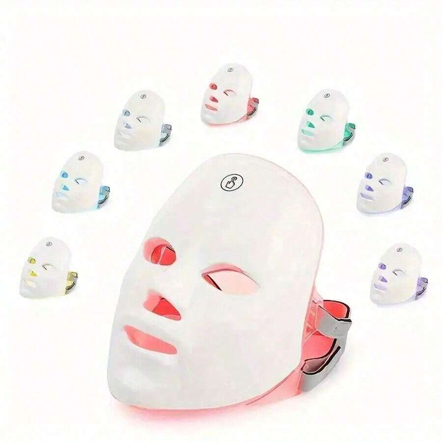 USB-Rechargeable 7-Color LED Facial Light Mask