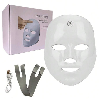USB-Rechargeable 7-Color LED Facial Light Mask