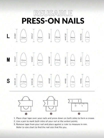Black-to-Cherry Cat-Eye Almond Press-On Nail Set