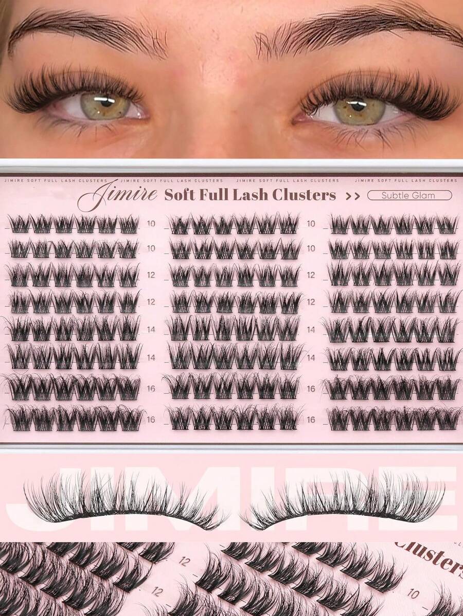 Natural Eyelash Clusters, Fine Dense Eyelash Clusters, Cat Eye Clusters, Eyelash Extension Natural Effect 10-16mm Pre-Mapped Eyelash Clusters, Single Eyelash Clusters, Eyelash Clusters