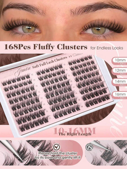 Natural Eyelash Clusters, Fine Dense Eyelash Clusters, Cat Eye Clusters, Eyelash Extension Natural Effect 10-16mm Pre-Mapped Eyelash Clusters, Single Eyelash Clusters, Eyelash Clusters