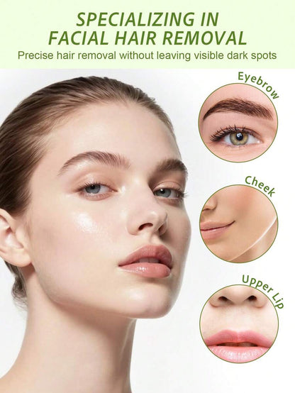 SlowSunday Aloe Vera Facial Wax Strips, Wax Hair Removal, With Oil Pack To Removes Residue, For Lips & Body & Legs & Arms, Skin & Body Care, Easy To Operate & User‑Friendly, Suitable For Summer & Autumn, Halloween