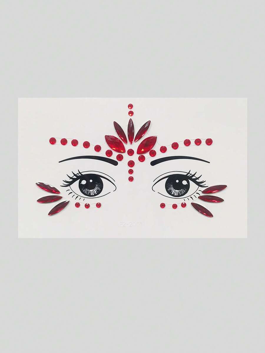 Self-Adhesive Face and Body Gem Sticker Set - 5 Sheets