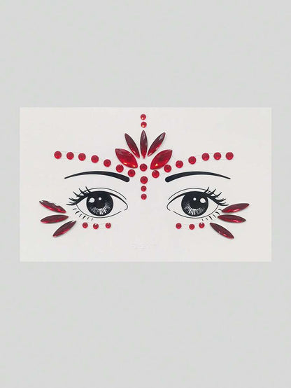 Self-Adhesive Face and Body Gem Sticker Set - 5 Sheets