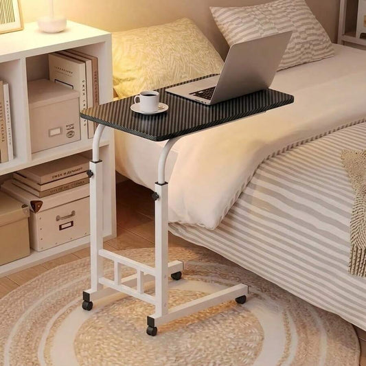 Adjustable C-Shaped Rolling Side Table