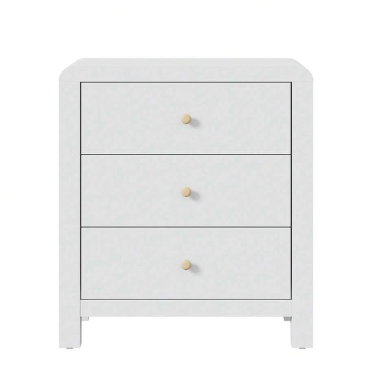 3-Drawer Rounded-Corner Storage Dresser